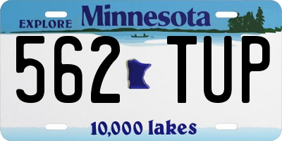 MN license plate 562TUP