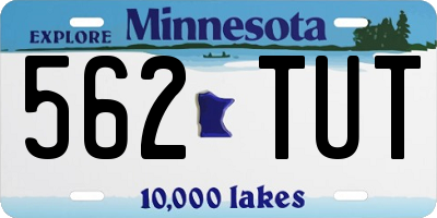 MN license plate 562TUT