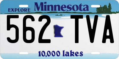MN license plate 562TVA