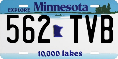 MN license plate 562TVB