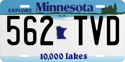 MN license plate 562TVD