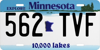 MN license plate 562TVF