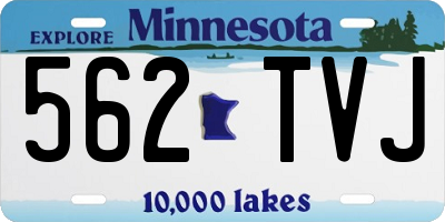 MN license plate 562TVJ