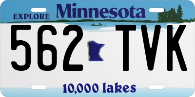 MN license plate 562TVK