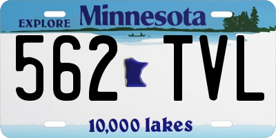MN license plate 562TVL