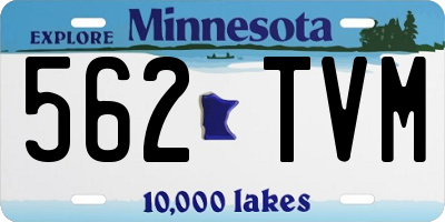 MN license plate 562TVM