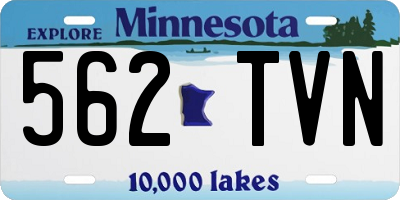 MN license plate 562TVN