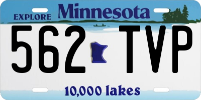 MN license plate 562TVP