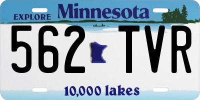 MN license plate 562TVR