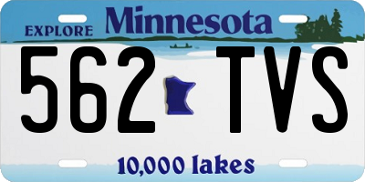 MN license plate 562TVS