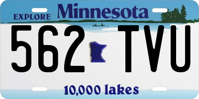 MN license plate 562TVU