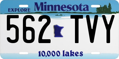 MN license plate 562TVY