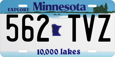 MN license plate 562TVZ
