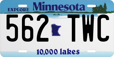 MN license plate 562TWC