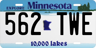 MN license plate 562TWE