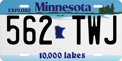MN license plate 562TWJ