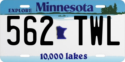 MN license plate 562TWL