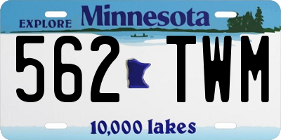 MN license plate 562TWM