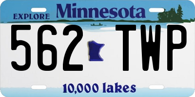 MN license plate 562TWP
