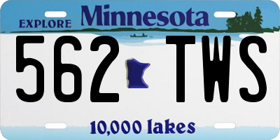MN license plate 562TWS