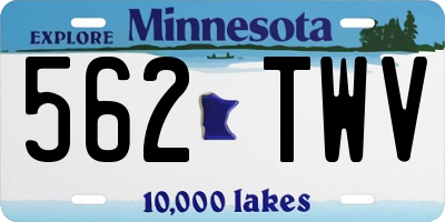 MN license plate 562TWV