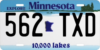 MN license plate 562TXD