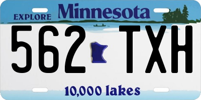 MN license plate 562TXH
