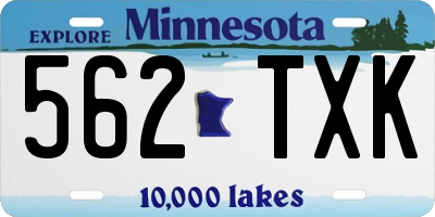 MN license plate 562TXK