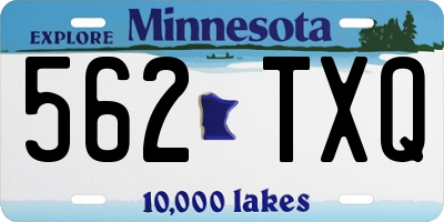 MN license plate 562TXQ
