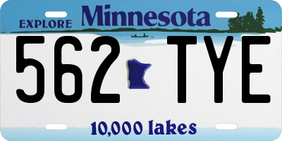 MN license plate 562TYE