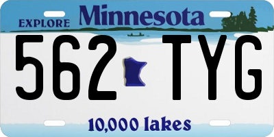 MN license plate 562TYG