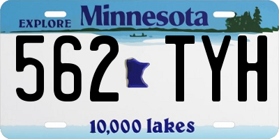 MN license plate 562TYH