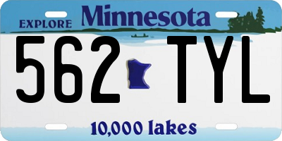 MN license plate 562TYL