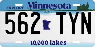 MN license plate 562TYN