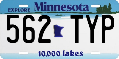MN license plate 562TYP