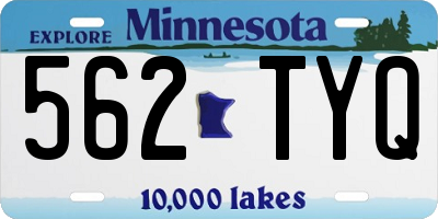 MN license plate 562TYQ