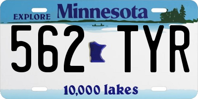 MN license plate 562TYR