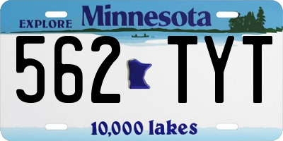 MN license plate 562TYT