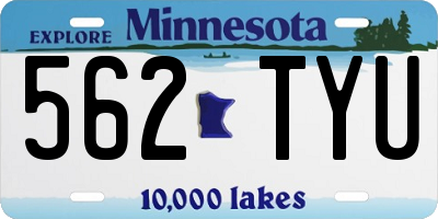 MN license plate 562TYU