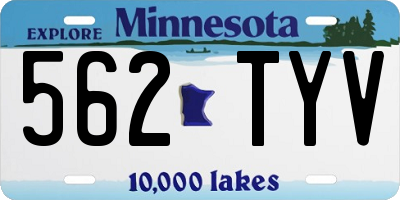 MN license plate 562TYV