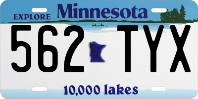 MN license plate 562TYX