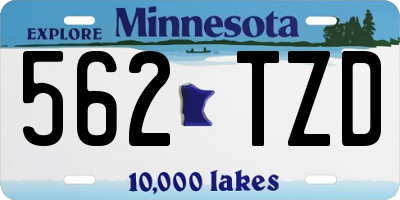 MN license plate 562TZD