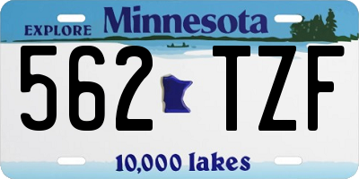 MN license plate 562TZF