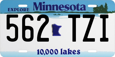 MN license plate 562TZI