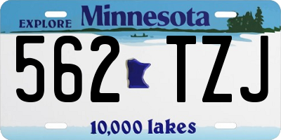 MN license plate 562TZJ