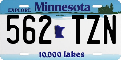 MN license plate 562TZN