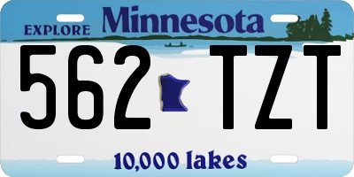 MN license plate 562TZT