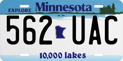 MN license plate 562UAC
