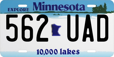 MN license plate 562UAD