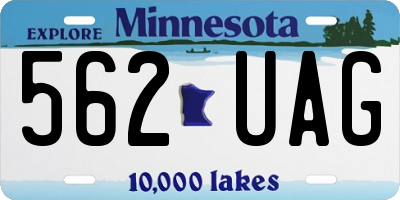 MN license plate 562UAG
